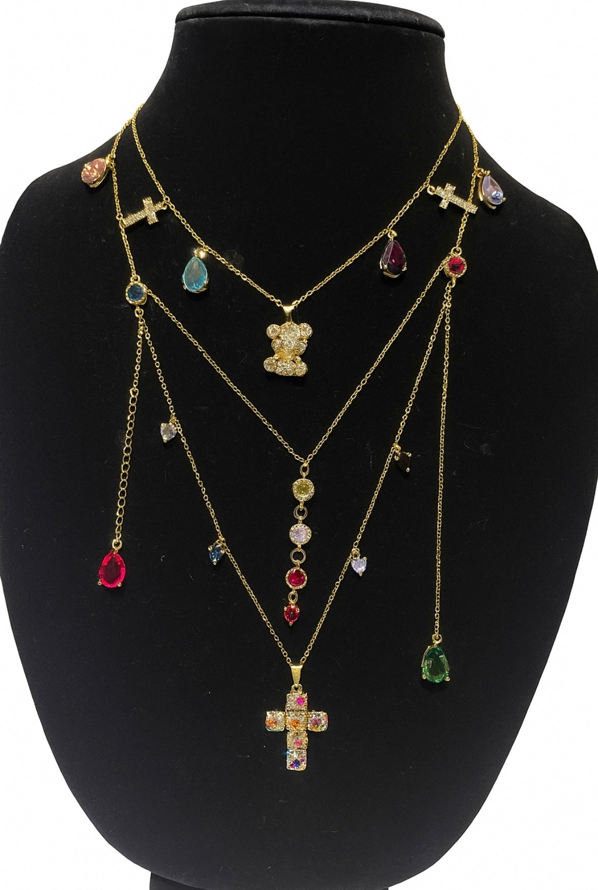 Gem Junk Necklace