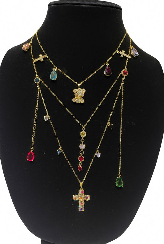 Gem Junk Necklace